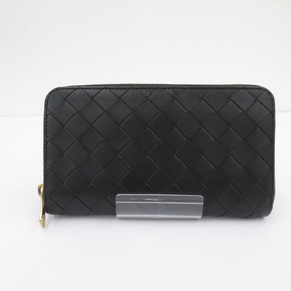 BOTTEGA VENETA | ボッテガヴェネタ イントレチャート ジップアラウンドウォレット 長財布 608053 ブラック【瀬戸大橋店】