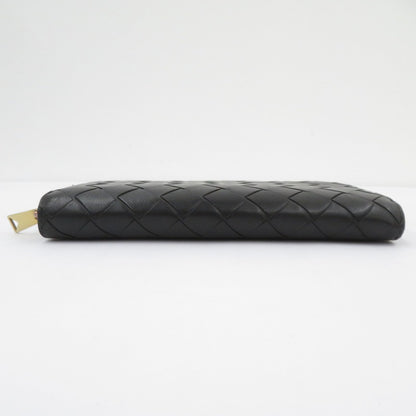 BOTTEGA VENETA | ボッテガヴェネタ イントレチャート ジップアラウンドウォレット 長財布 608053 ブラック【瀬戸大橋店】