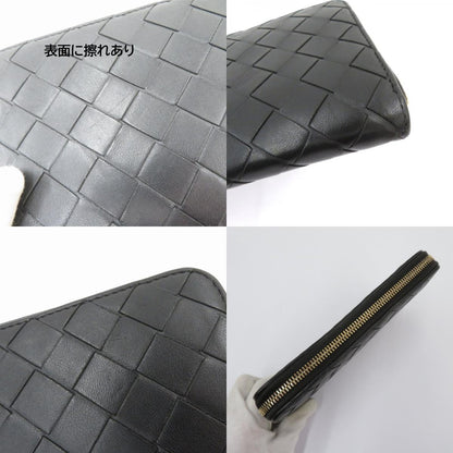 BOTTEGA VENETA | ボッテガヴェネタ イントレチャート ジップアラウンドウォレット 長財布 608053 ブラック【瀬戸大橋店】