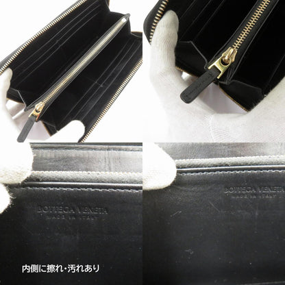 BOTTEGA VENETA | ボッテガヴェネタ イントレチャート ジップアラウンドウォレット 長財布 608053 ブラック【瀬戸大橋店】