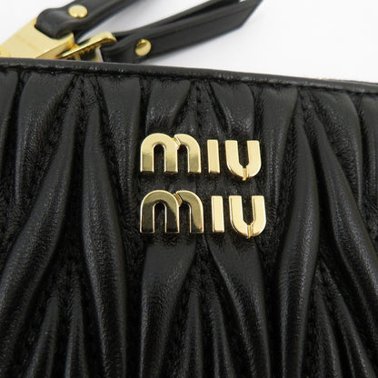 Miu Miu | ミュウ ミュウ マテラッセレザー 二つ折り財布 5ML024 2FPP F0002 ブラック【瀬戸大橋店】