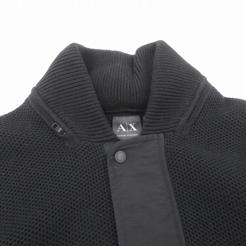 ARMANI EXCHANGE | アルマーニエクスチェンジ ニットJKT その他アウター ブラック サイズ：S【瀬戸大橋店】