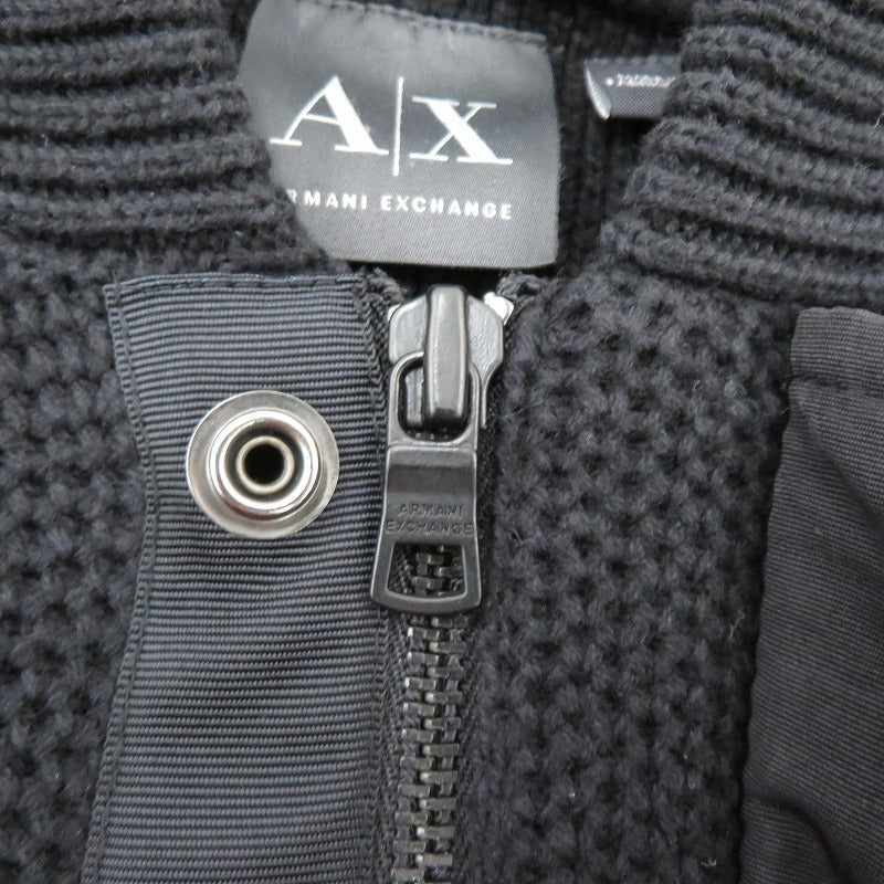 ARMANI EXCHANGE | アルマーニエクスチェンジ ニットJKT その他アウター ブラック サイズ：S【瀬戸大橋店】