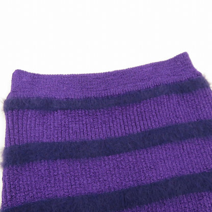AMERI | アメリ FRINGE KNIT I LINE SKIR スカート 02320961180 パープル サイズ：S【瀬戸大橋店】