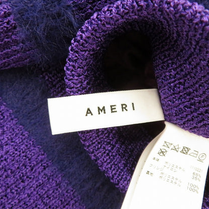 AMERI | アメリ FRINGE KNIT I LINE SKIR スカート 02320961180 パープル サイズ：S【瀬戸大橋店】