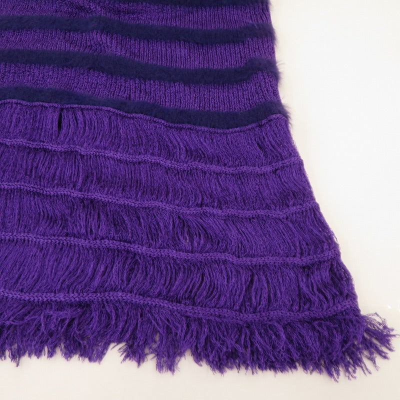AMERI | アメリ FRINGE KNIT I LINE SKIR スカート 02320961180 パープル サイズ：S【瀬戸大橋店】