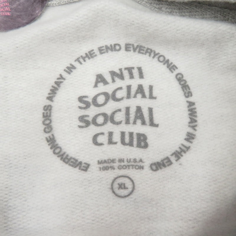 ANTI SOCIAL SOCIAL CLUB | アンチソーシャルソーシャルクラブ パーカー SS4500P グレー サイズ：XL【瀬戸大橋店】