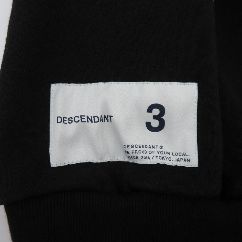 DESCENDANT | ディセンダント STERN CREW NECK スウェット 242ATDS-CNM02S ブラック サイズ：3【瀬戸大橋店】