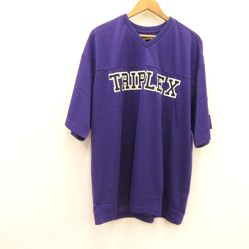GOD SELECTION XXX | ゴッドセレクショントリプルエックス MESH SHORT SLEEVE SHIRT ゲームシャツ 半袖Ｔシャツ GX-S25-CS-06 パープル サイズ：XL【瀬戸大橋店】