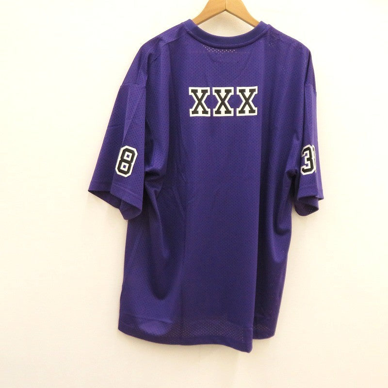 GOD SELECTION XXX | ゴッドセレクショントリプルエックス MESH SHORT SLEEVE SHIRT ゲームシャツ 半袖Ｔシャツ GX-S25-CS-06 パープル サイズ：XL【瀬戸大橋店】