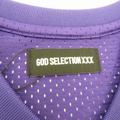 GOD SELECTION XXX | ゴッドセレクショントリプルエックス MESH SHORT SLEEVE SHIRT ゲームシャツ 半袖Ｔシャツ GX-S25-CS-06 パープル サイズ：XL【瀬戸大橋店】