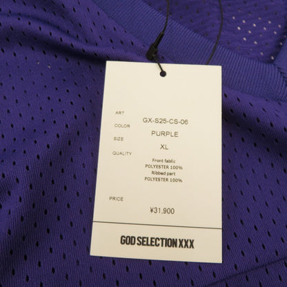 GOD SELECTION XXX | ゴッドセレクショントリプルエックス MESH SHORT SLEEVE SHIRT ゲームシャツ 半袖Ｔシャツ GX-S25-CS-06 パープル サイズ：XL【瀬戸大橋店】