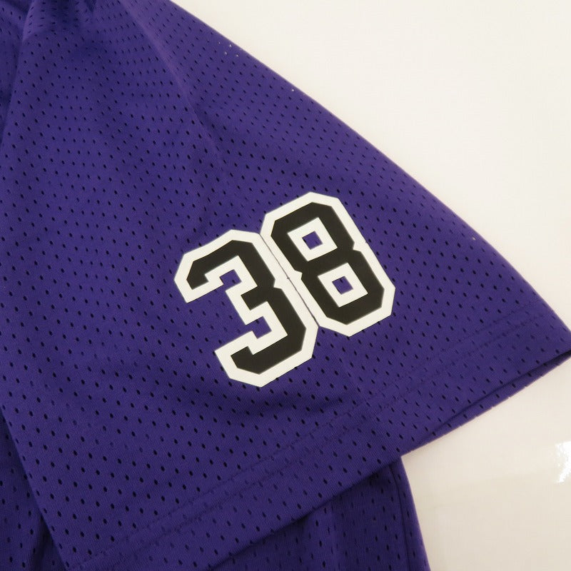 GOD SELECTION XXX | ゴッドセレクショントリプルエックス MESH SHORT SLEEVE SHIRT ゲームシャツ 半袖Ｔシャツ GX-S25-CS-06 パープル サイズ：XL【瀬戸大橋店】