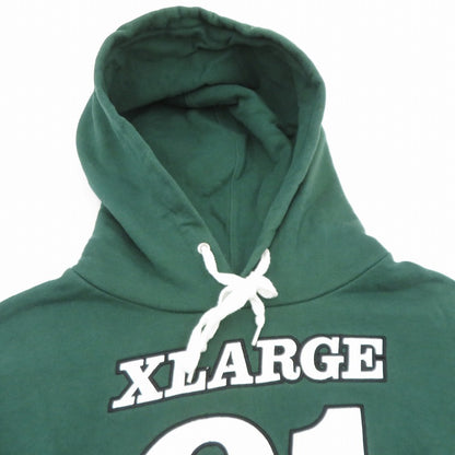 X-LARGE | エクストララージ TEAM PANELED HOODED パーカー 101221012012 グリーン サイズ：L【瀬戸大橋店】