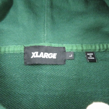 X-LARGE | エクストララージ TEAM PANELED HOODED パーカー 101221012012 グリーン サイズ：L【瀬戸大橋店】