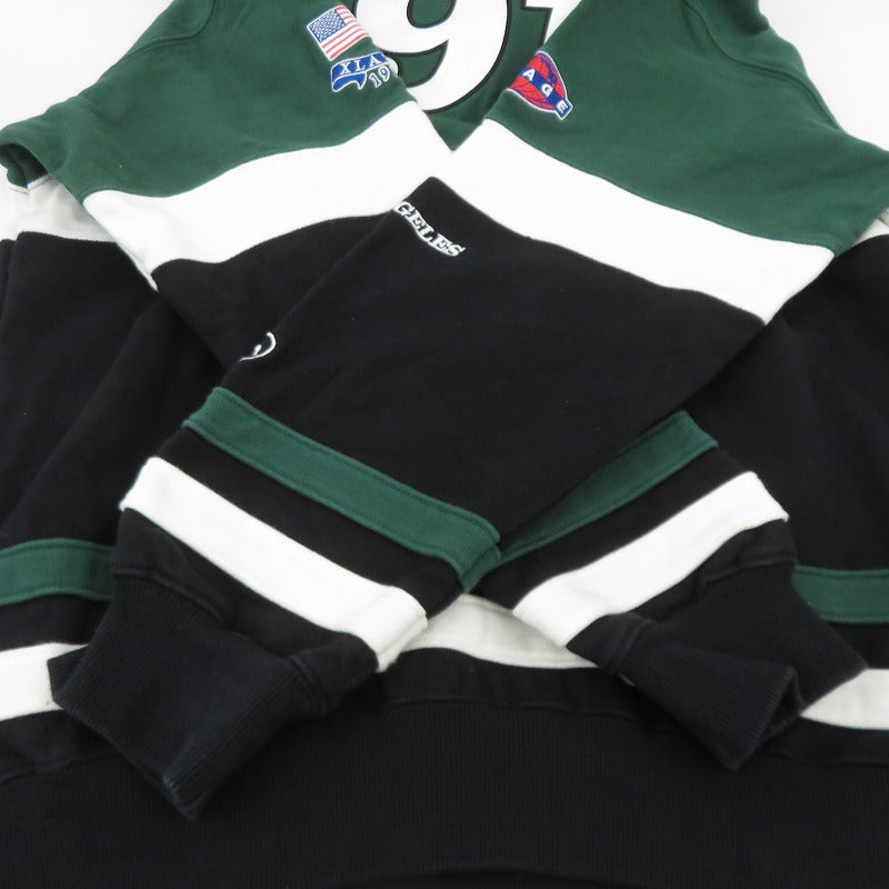 X-LARGE | エクストララージ TEAM PANELED HOODED パーカー 101221012012 グリーン サイズ：L【瀬戸大橋店】