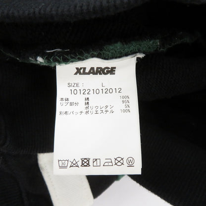 X-LARGE | エクストララージ TEAM PANELED HOODED パーカー 101221012012 グリーン サイズ：L【瀬戸大橋店】