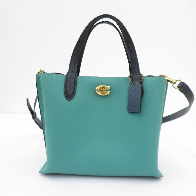 COACH | コーチ ウィロウ トート 24 カラーブロック その他バッグ L2239-C8561 グリーン【瀬戸大橋店】