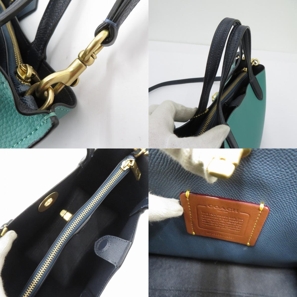 COACH | コーチ ウィロウ トート 24 カラーブロック その他バッグ L2239-C8561 グリーン【瀬戸大橋店】