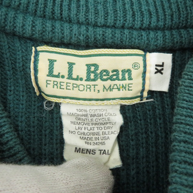 L.L.Bean | エルエルビーン USA製/ヘンリーネック 80’ セーター 24265 グリーン サイズ：XL【瀬戸大橋店】