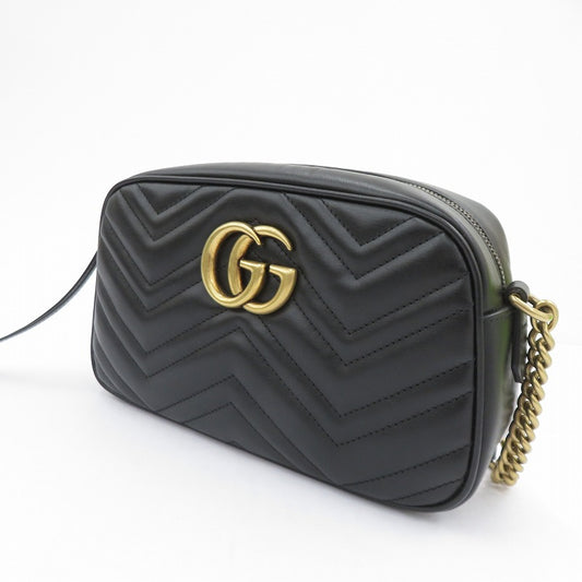 GUCCI | グッチ GGマーモント スモール カメラ バッグ ショルダーバッグ 447632-493075 ブラック【瀬戸大橋店】