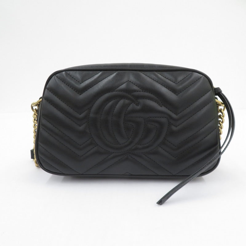 GUCCI | グッチ GGマーモント スモール カメラ バッグ ショルダーバッグ 447632-493075 ブラック【瀬戸大橋店】