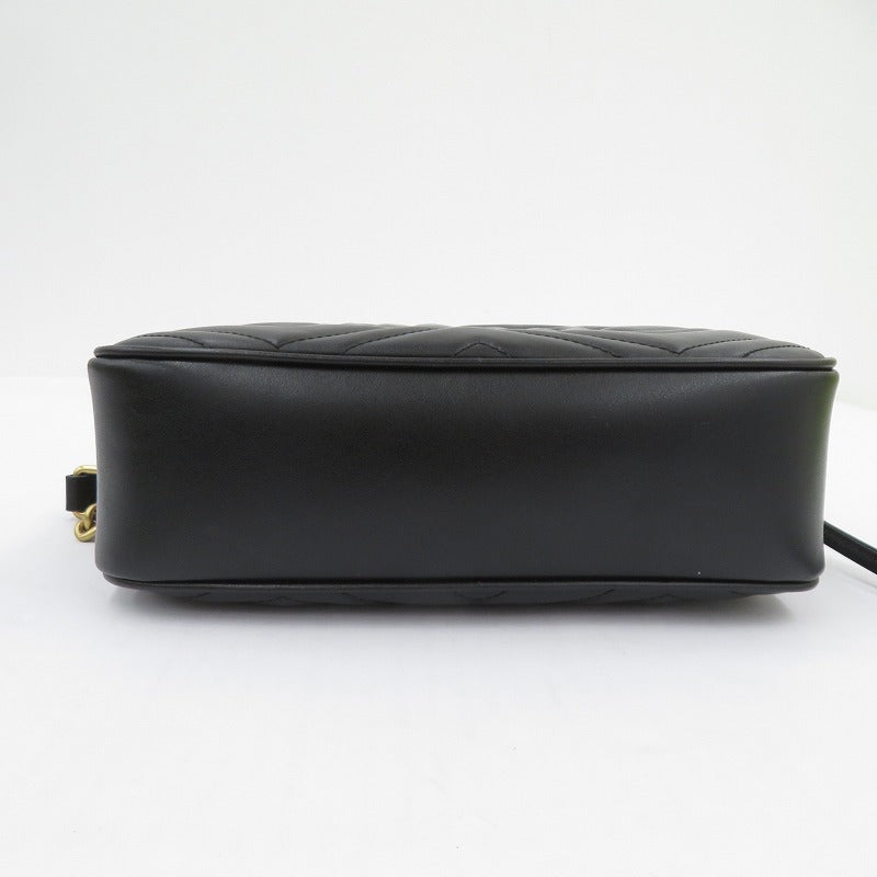 GUCCI | グッチ GGマーモント スモール カメラ バッグ ショルダーバッグ 447632-493075 ブラック【瀬戸大橋店】