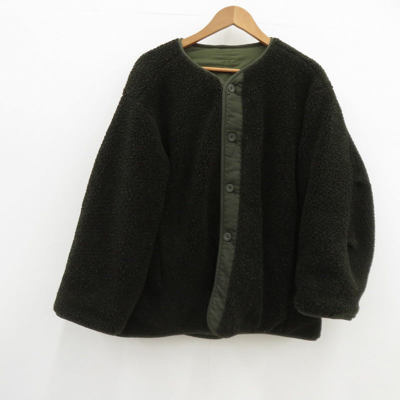 CLANE | クラネ REVERSIBLE MILITARY BOA JACKET リバーシブル ボアジャケット その他アウター 15101-0041 ブラック×ブラック サイズ：FreeSize【瀬戸大橋店】