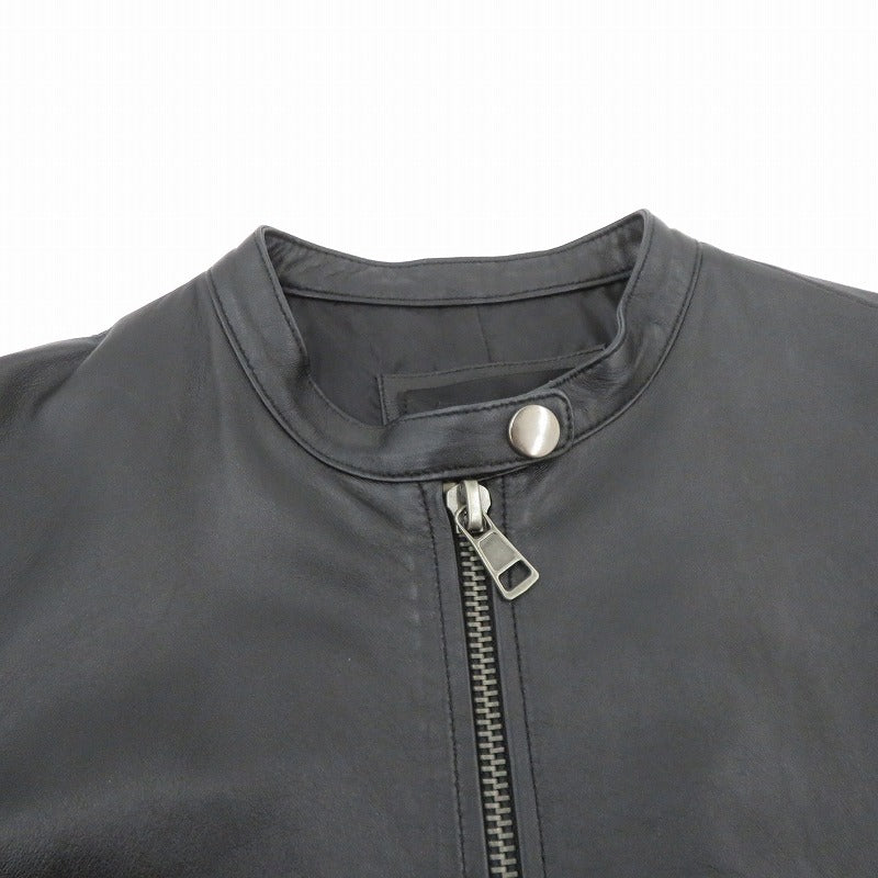 Liugoo Leathers 羊革 ジャケット レザー ブラック サイズ：3【瀬戸大橋店】