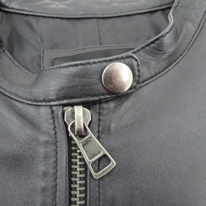 Liugoo Leathers 羊革 ジャケット レザー ブラック サイズ：3【瀬戸大橋店】