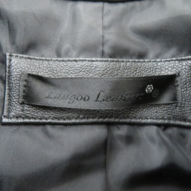 Liugoo Leathers 羊革 ジャケット レザー ブラック サイズ：3【瀬戸大橋店】