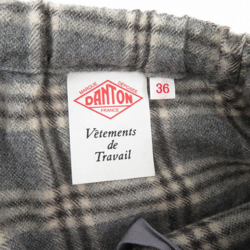 Danton | ダントン W EASY PANTS イージーパンツ チェック柄 パンツ JD-2540WRF グレー サイズ：36【瀬戸大橋店】