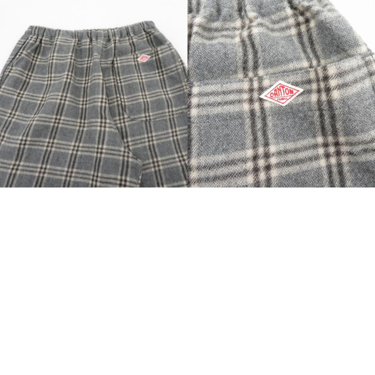 Danton | ダントン W EASY PANTS イージーパンツ チェック柄 パンツ JD-2540WRF グレー サイズ：36【瀬戸大橋店】