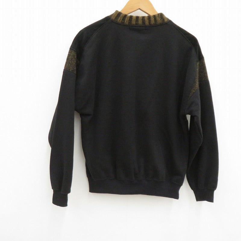 VINTAGE衣料 | ヴィンテージイリョウ mark elliot/Leather×Knit Sweater 80-90' セーター ブラック サイズ：M【瀬戸大橋店】