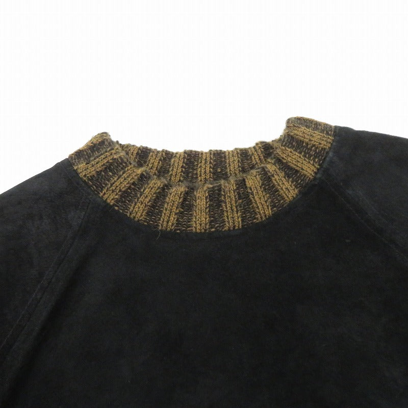 VINTAGE衣料 | ヴィンテージイリョウ mark elliot/Leather×Knit Sweater 80-90' セーター ブラック サイズ：M【瀬戸大橋店】
