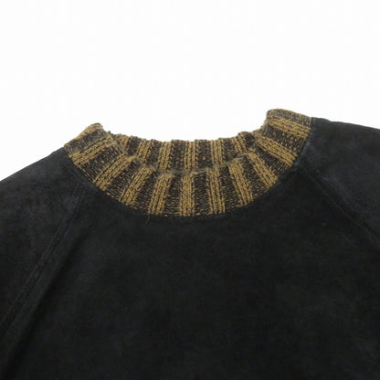 VINTAGE衣料 | ヴィンテージイリョウ mark elliot/Leather×Knit Sweater 80-90' セーター ブラック サイズ：M【瀬戸大橋店】
