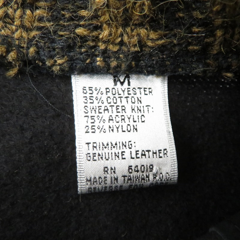 VINTAGE衣料 | ヴィンテージイリョウ mark elliot/Leather×Knit Sweater 80-90' セーター ブラック サイズ：M【瀬戸大橋店】