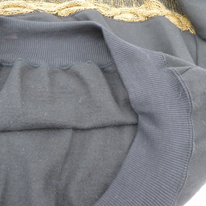 VINTAGE衣料 | ヴィンテージイリョウ mark elliot/Leather×Knit Sweater 80-90' セーター ブラック サイズ：M【瀬戸大橋店】