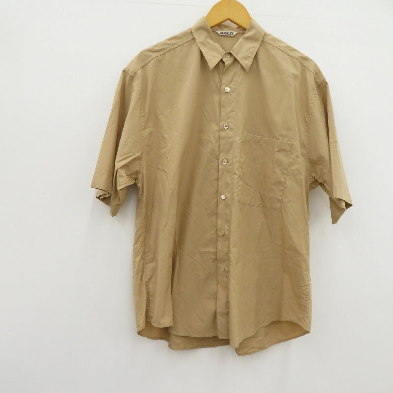 AURALEE | オーラリー 24SS 半袖シャツ A24SS03TN ベージュ サイズ：4【瀬戸大橋店】