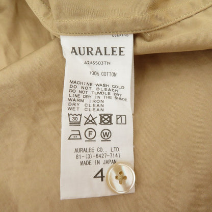 AURALEE | オーラリー 24SS 半袖シャツ A24SS03TN ベージュ サイズ：4【瀬戸大橋店】