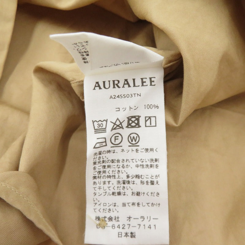 AURALEE | オーラリー 24SS 半袖シャツ A24SS03TN ベージュ サイズ：4【瀬戸大橋店】