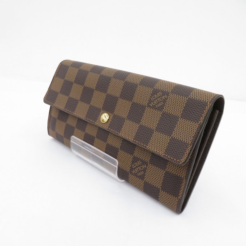 LOUIS VUITTON | ルイ・ヴィトン ダミエ エベヌ ポルトフォイユ・サラ 長財布 N61734 ブラウン【瀬戸大橋店】