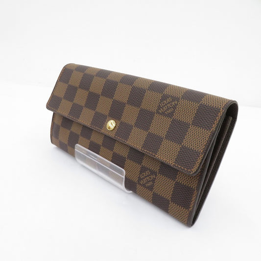 LOUIS VUITTON | ルイ・ヴィトン ダミエ エベヌ ポルトフォイユ・サラ 長財布 N61734 ブラウン【瀬戸大橋店】