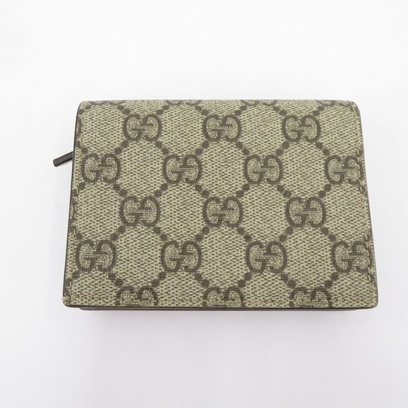 GUCCI | グッチ GGスプリーム ダブルG カードケース ウォレット 二つ折り財布 658610･496334 ベージュ【瀬戸大橋店】
