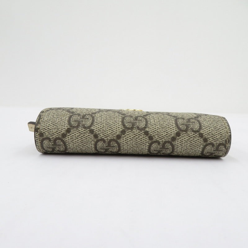 GUCCI | グッチ GGスプリーム ダブルG カードケース ウォレット 二つ折り財布 658610･496334 ベージュ【瀬戸大橋店】