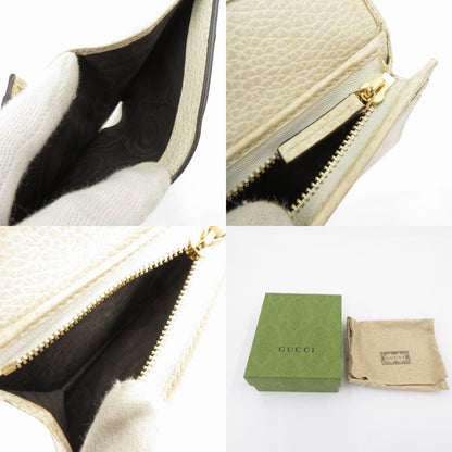GUCCI | グッチ GGスプリーム ダブルG カードケース ウォレット 二つ折り財布 658610･496334 ベージュ【瀬戸大橋店】