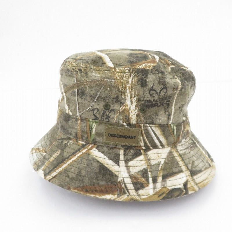 DESCENDANT | ディセンダント BOX BUCKET CAMO カモ バケットハット ハット カーキ サイズ：3【瀬戸大橋店】