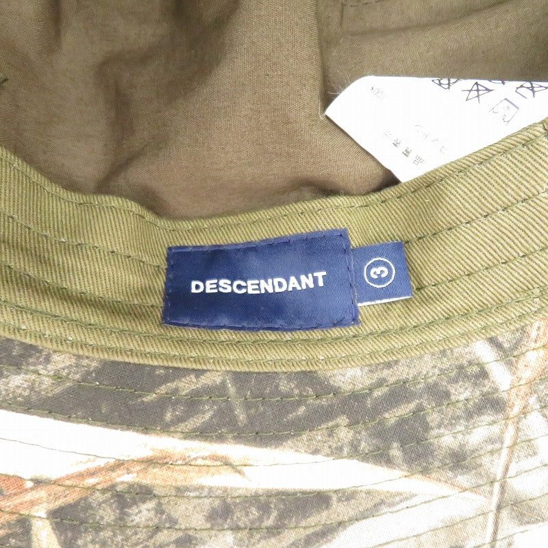 DESCENDANT | ディセンダント BOX BUCKET CAMO カモ バケットハット ハット カーキ サイズ：3【瀬戸大橋店】