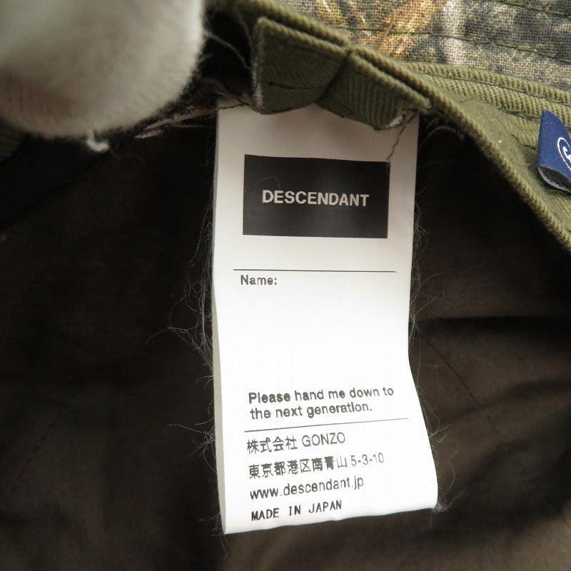 DESCENDANT | ディセンダント BOX BUCKET CAMO カモ バケットハット ハット カーキ サイズ：3【瀬戸大橋店】
