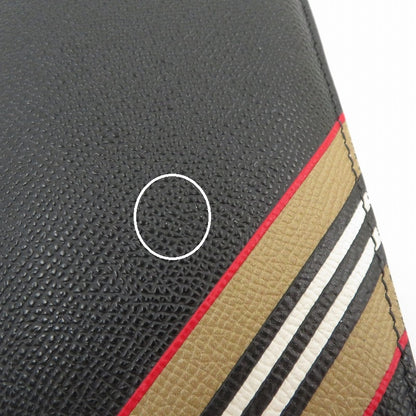 BURBERRY | バーバリー アイコンストライプ柄 長財布 8033848 ブラック【瀬戸大橋店】